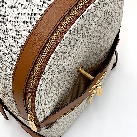 MICHAEL KORS KENLY MEDIUM BACKPACK VANILLA SIGNATURE COLOR - Picture 7 of 16